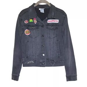 Disney Muppets Dr Teeth Electric Mayhem Patch Denim Jacket XS Rare